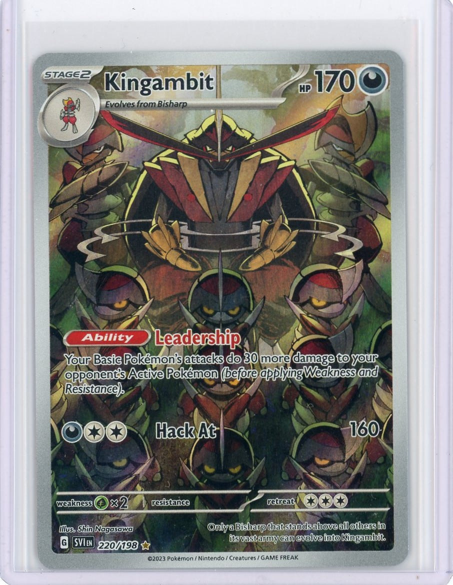 Kingambit 2023 Pokémon Paldea Evolved full art rare holo 220/198 – Piece Of  The Game