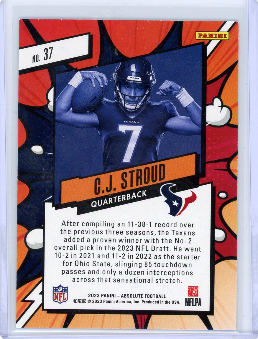 CJ Stroud 2023 Panini Absolute Explosive rookie card