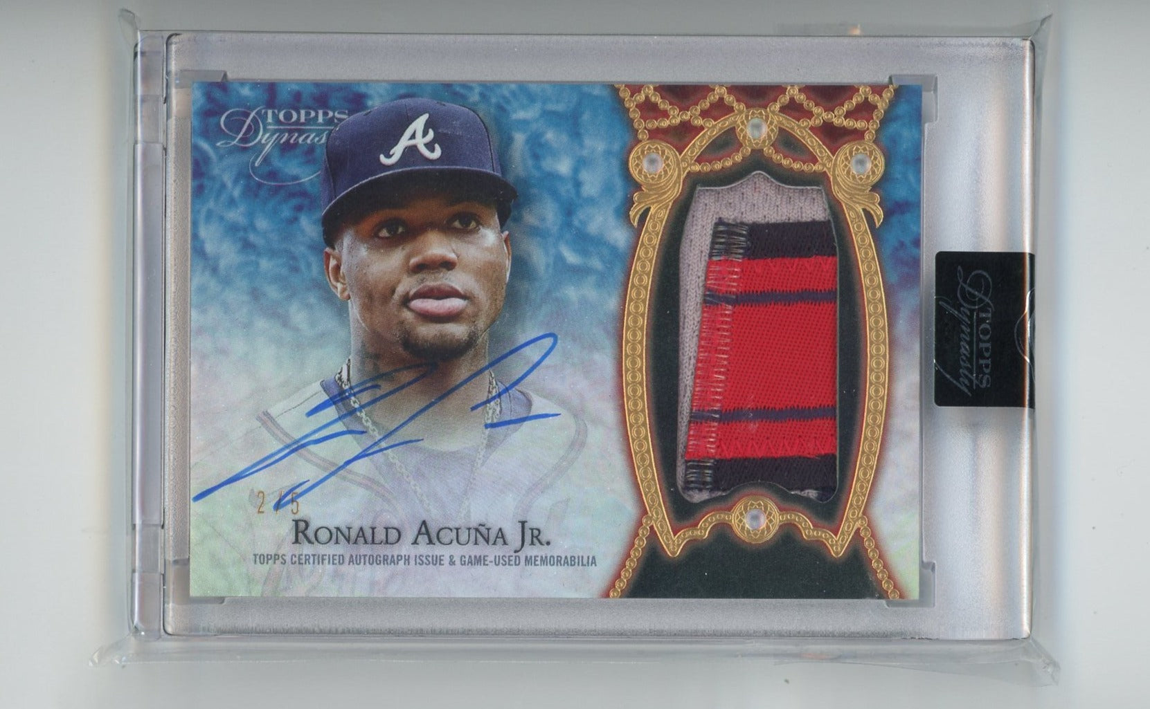 Ronald Acuna Jr. 2022 Topps Dynasty Dynastic Deed relic autograph #'d 2/5
