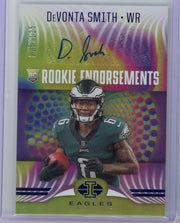 DeVonta Smith 2021 Panini Illusions Rookie Endorsements autograph rc #'d 015/125