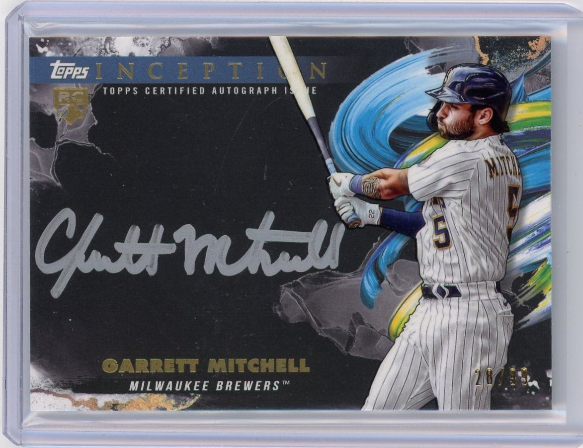 Garrett Mitchell 2023 Topps Inception Silver Signings autograph #'d 28/99