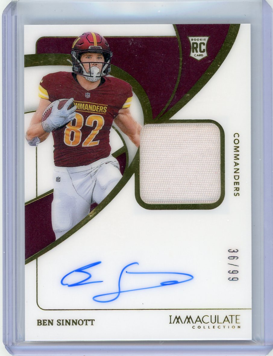 Ben Sinnott 2024 Panini Immaculate RPA #'d 36/99