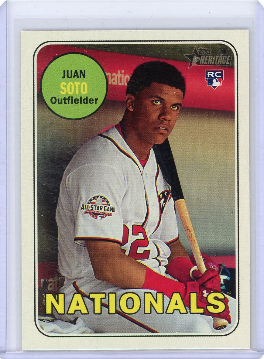 Juan Soto Signed 2018 Topps Heritage #502 RC (PSA)