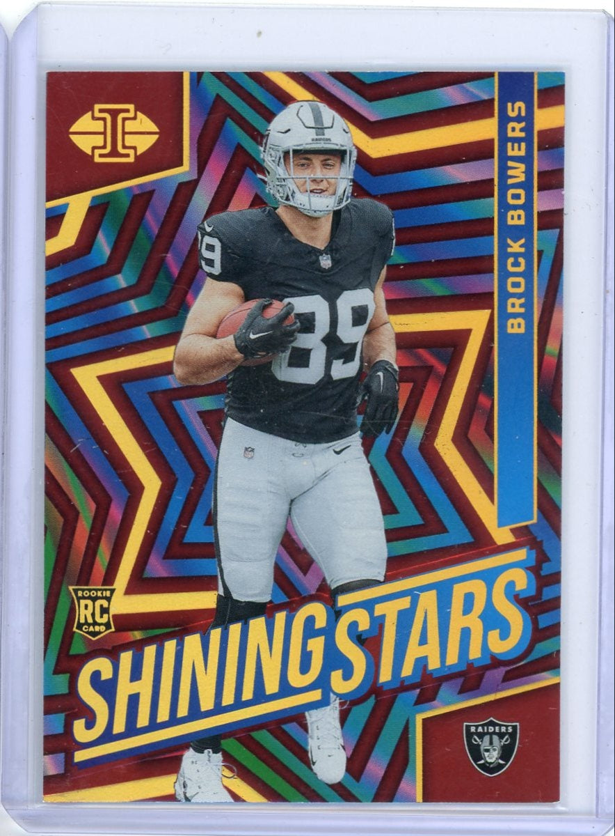 Brock Bowers 2024 Panini Illusions Shining Stars Red #'d 32/99 RC