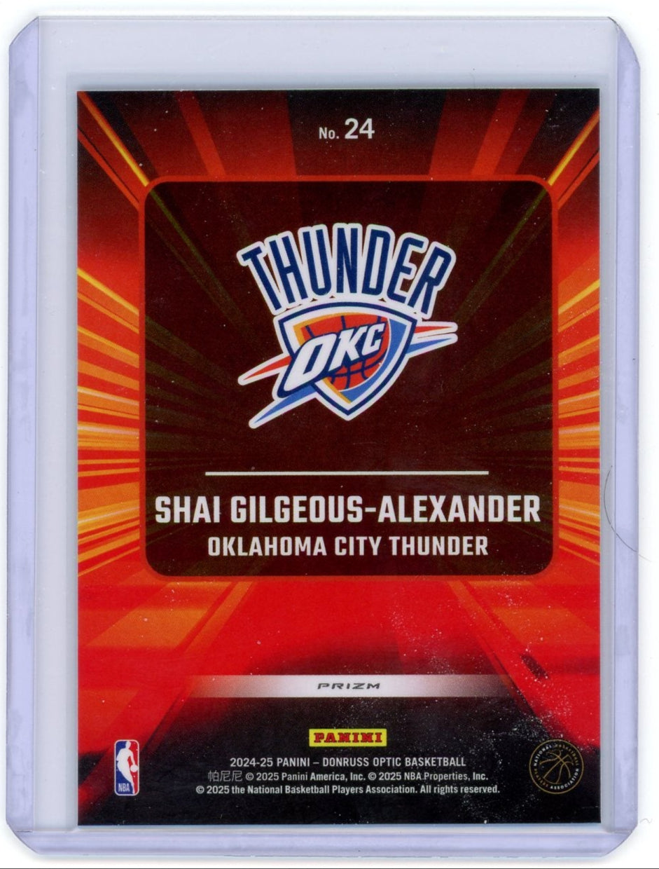 Shai Gilgeous-Alexander 2024-25 Panini Donruss Optic Express Lane Silver Prizm