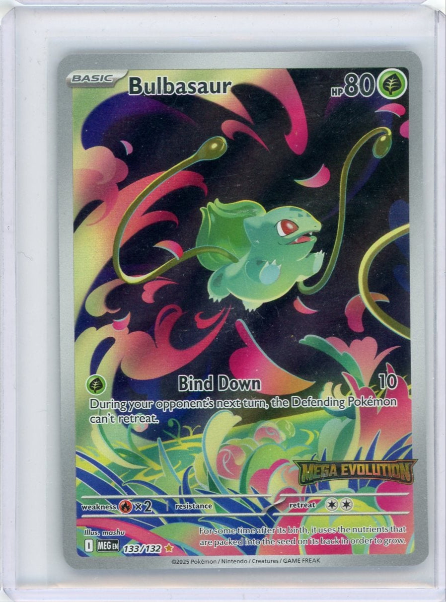 Bulbasaur Pokémon Mega Evolution Illustration Rare #133/132 (Stamped)