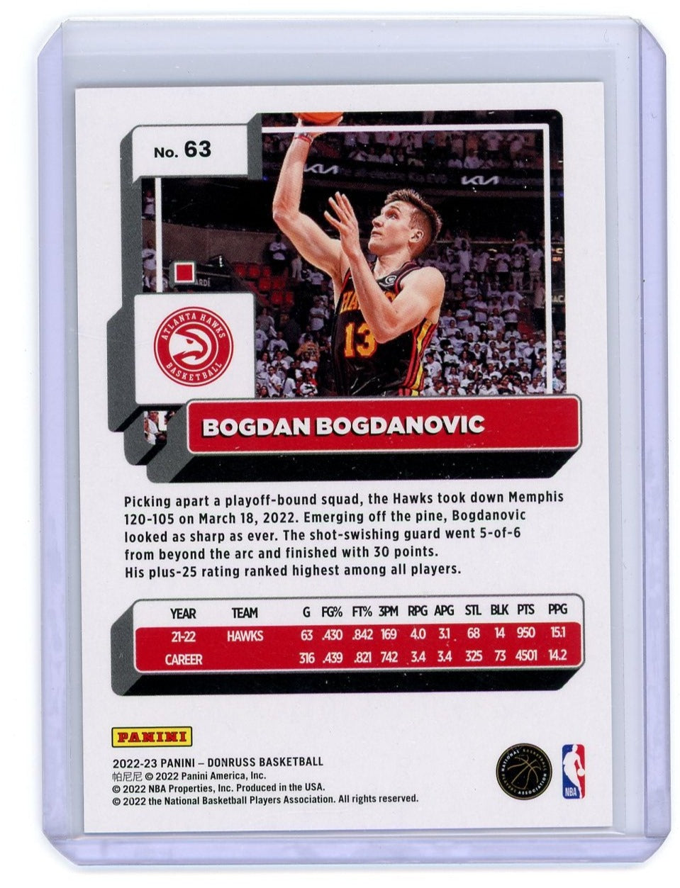 Bogan Bogdanovic 2022-23 Panini Donruss Choice gold #'d 01/10