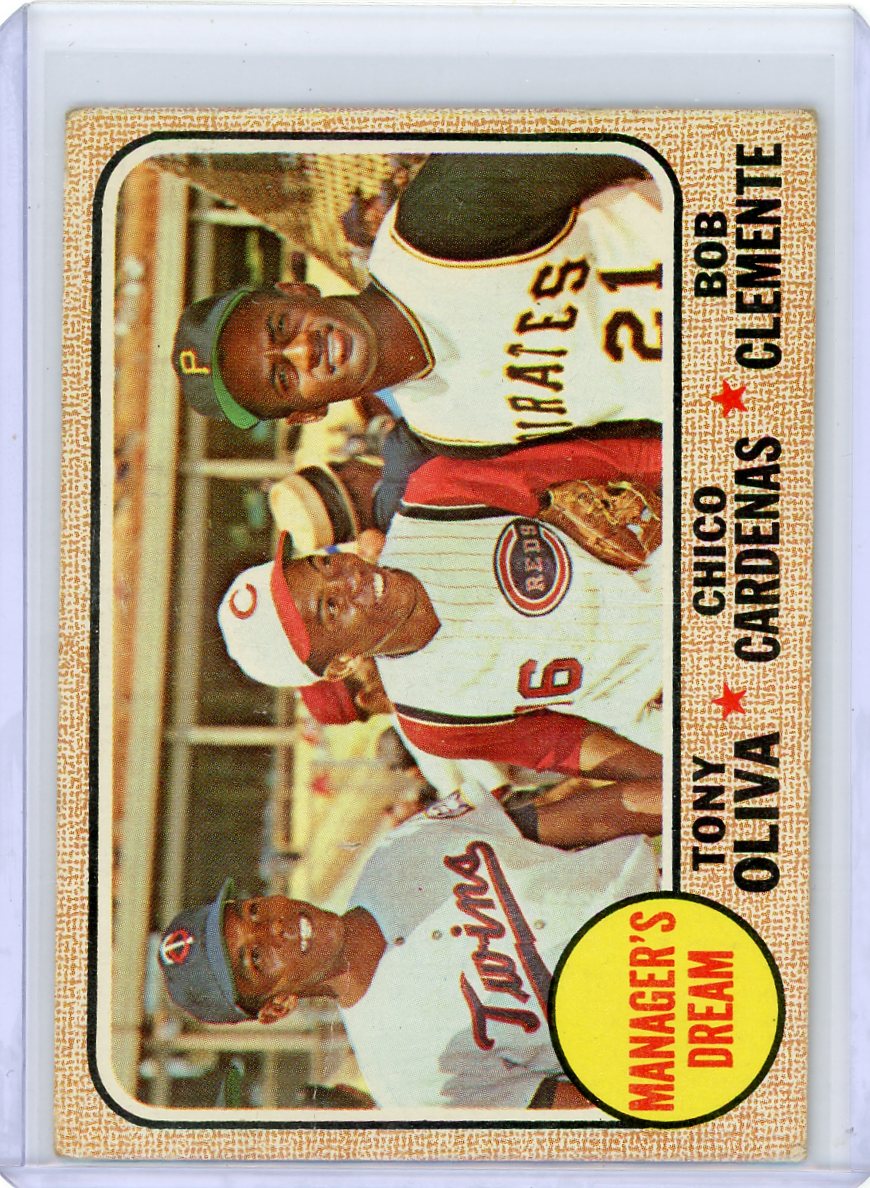 T Oliva C Cardenas R Clemente 1968 Topps Manager's Dream #480