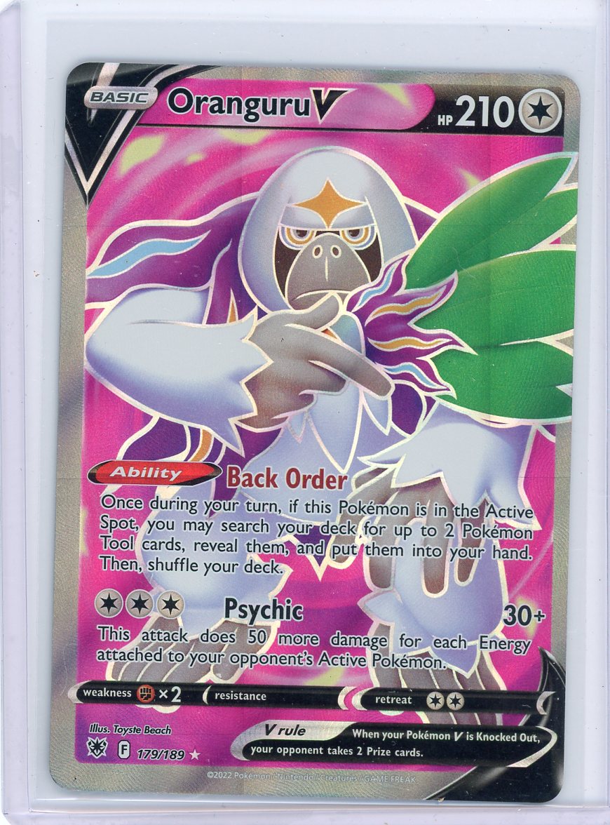 Oranguru V 2022 Pokmon rare holo 179/189 Oranguru V 2022 Pokmon rare holo 179/189
