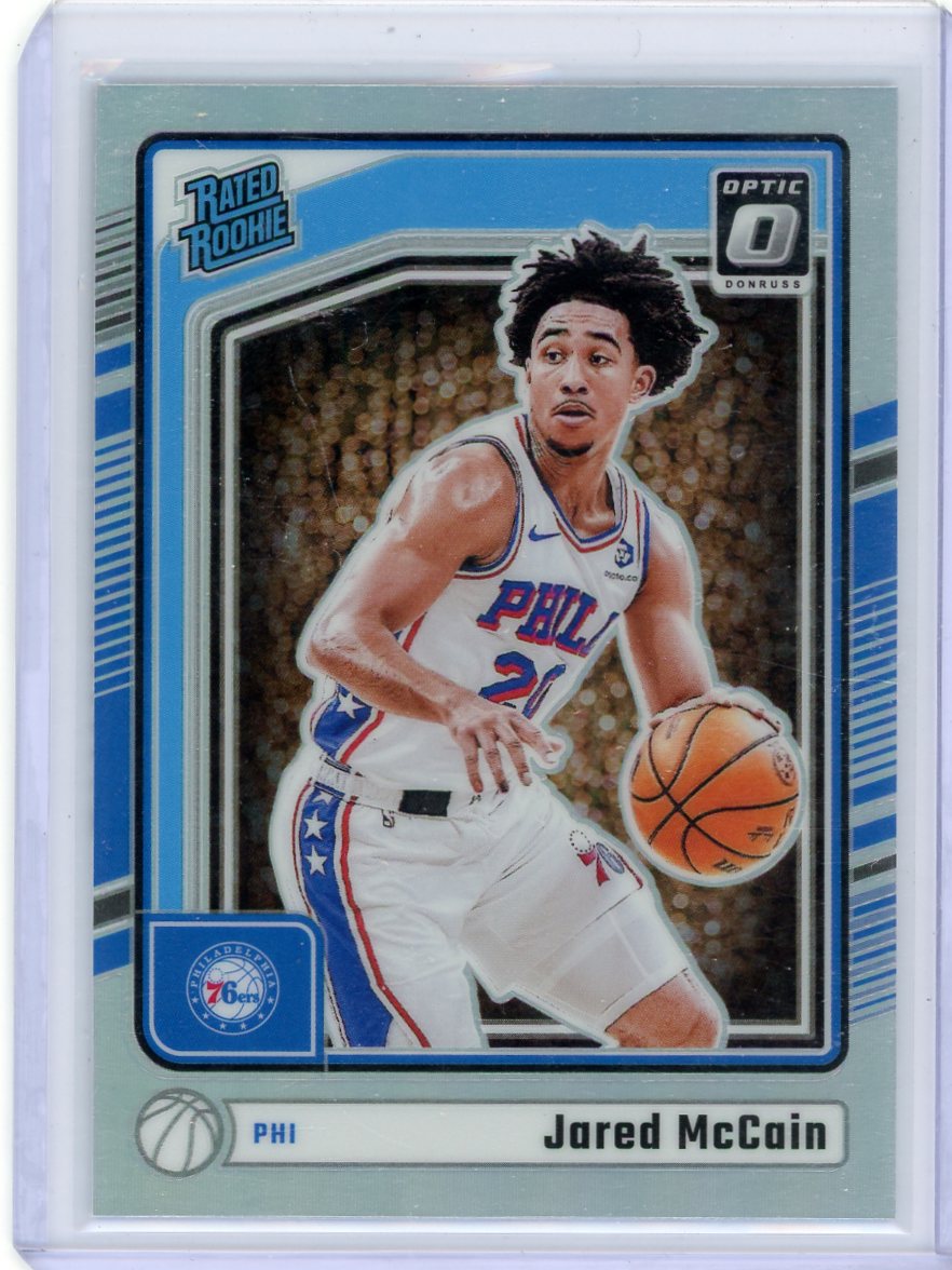 Jared McCain 2024-25 Panini Donruss Optic silver holo rookie card