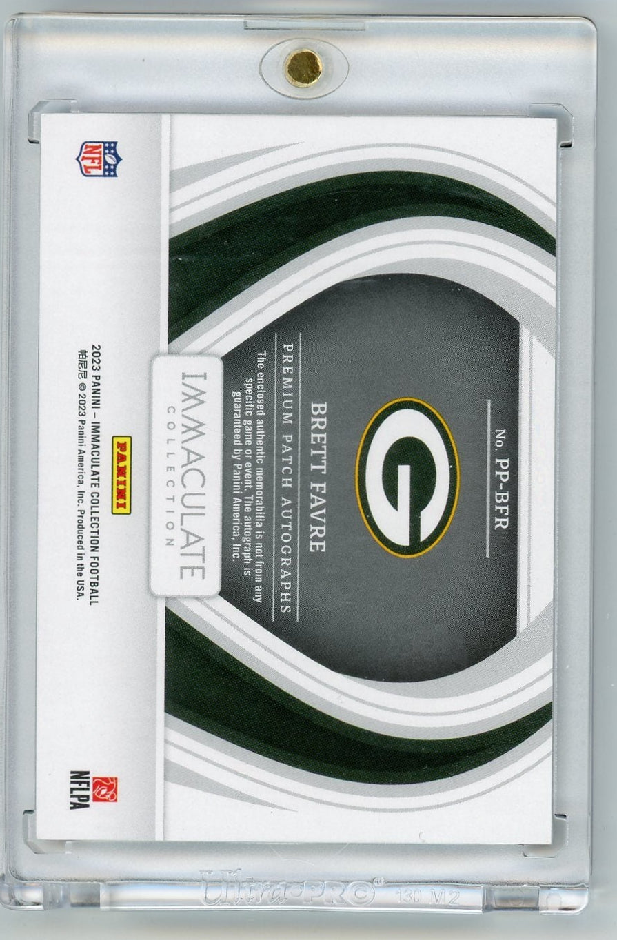 Brett Favre 2023 Panini Immaculate Premium Patch autograph #'d 05/10