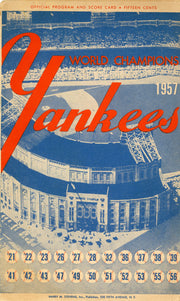 New York Yankees 1957 World Champions Official Program and Score Card