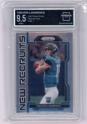 Trevor Lawrence 2021 Panini Prizm New Recruits rookie card ARENA 9.5