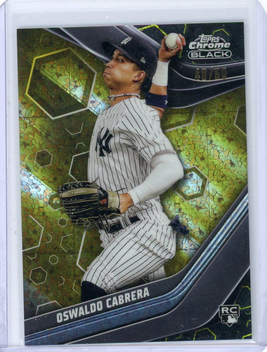 Oswaldo Cabrera 2023 Topps Chrome Black gold mini diamond rookie ...