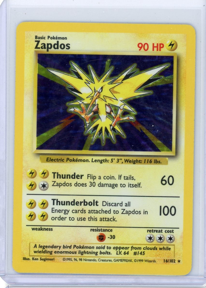 Zapdos #16 Pokemon Base Set Holo