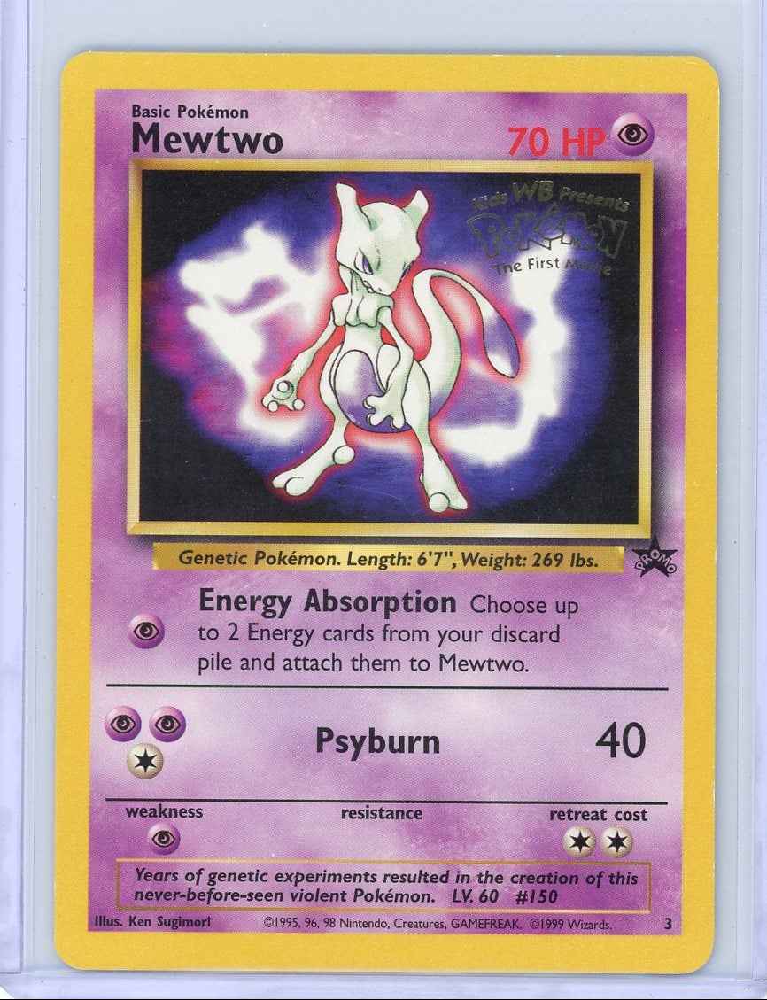 Mewtwo 1999 Pokemon Movie Promo #3 MP/HP