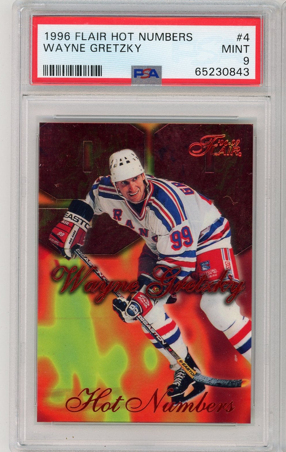 Wayne Gretzky 1996 Flair Hot Numbers PSA 9