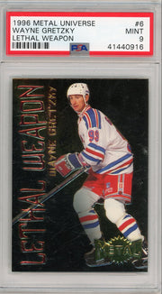 Wayne Gretzky 1996 Metal Universe Lethal Weapon PSA 9