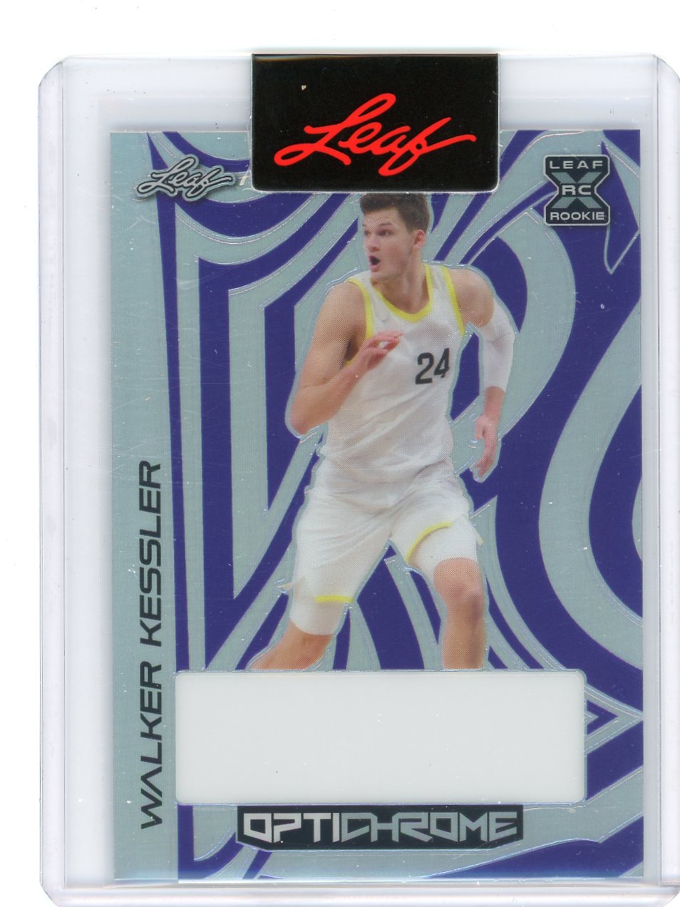 Walker Kessler 2023 Leaf OptiChrome #'d 1/1 Unsigned Pre-Production Proof