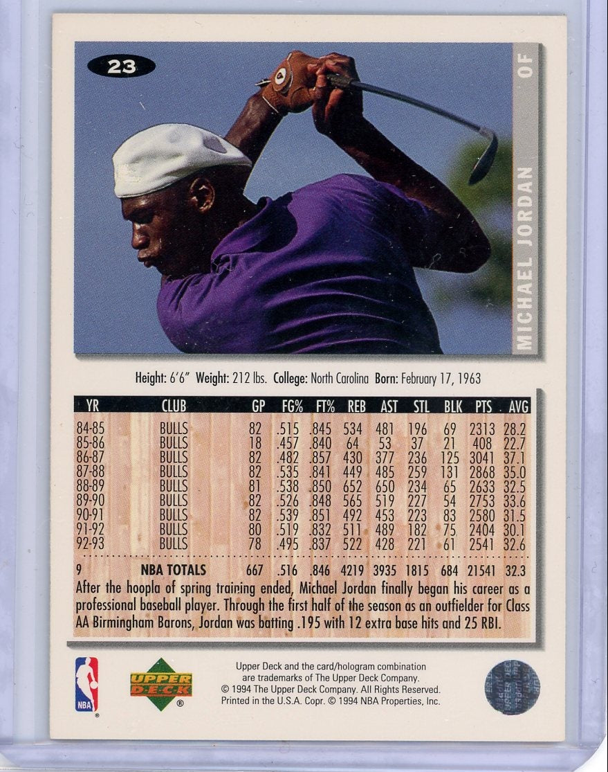 Michael Jordan 1994-95 Collectors Choice #23 Silver Signature