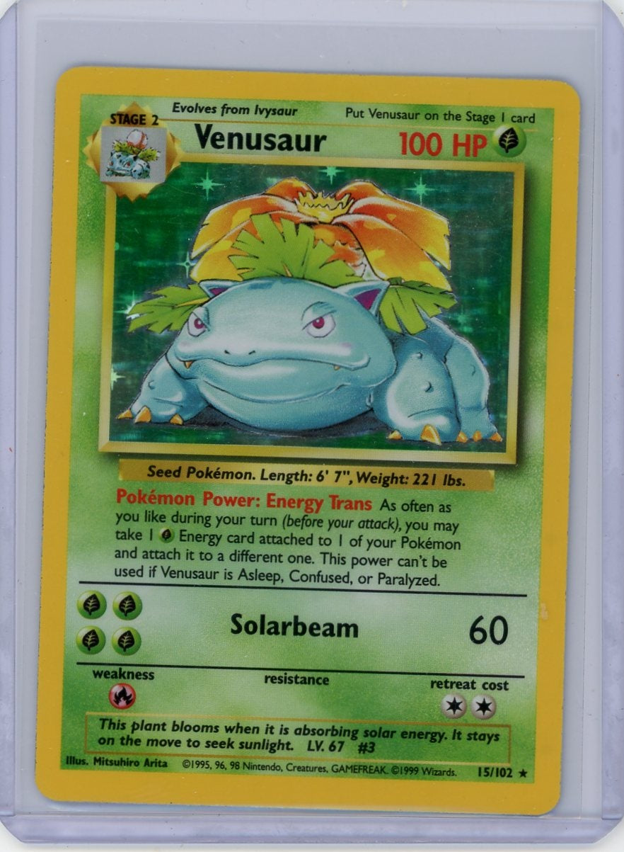 Venusaur Pokémon Base Set Holo #15/102