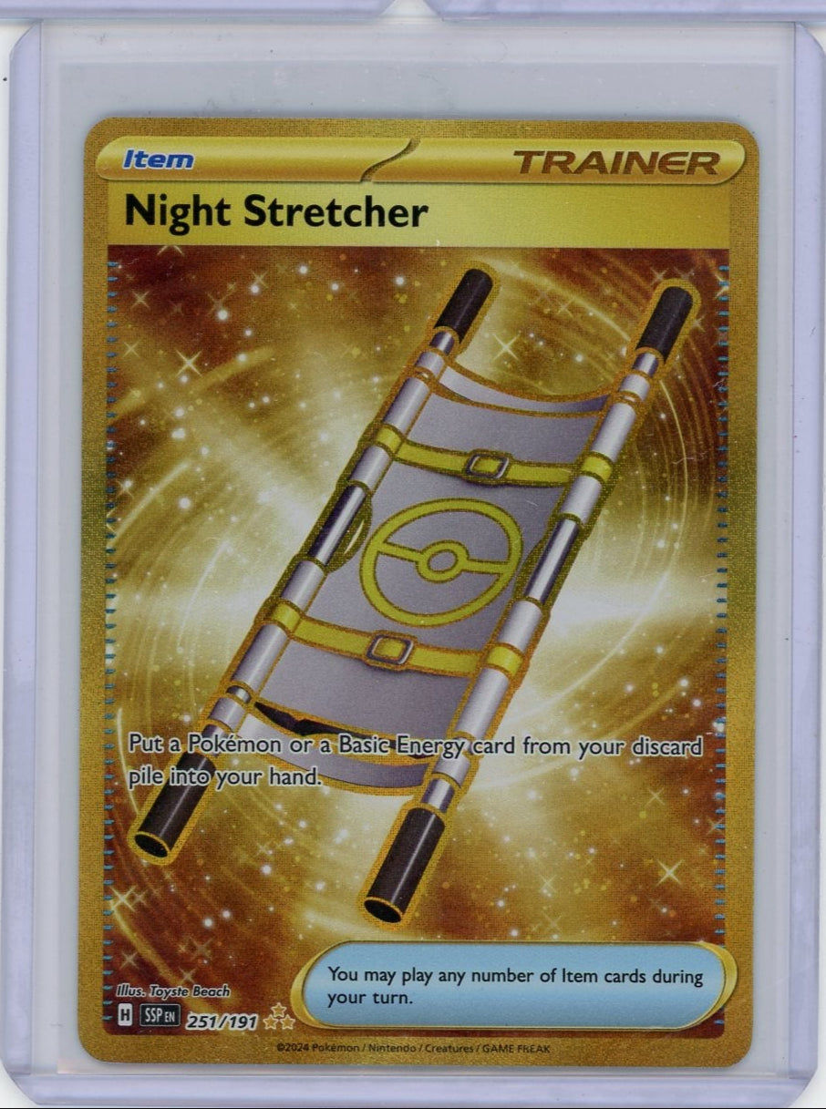 Night Stretcher Pokemon Surging Sparks Trainer Item Gold 251/191