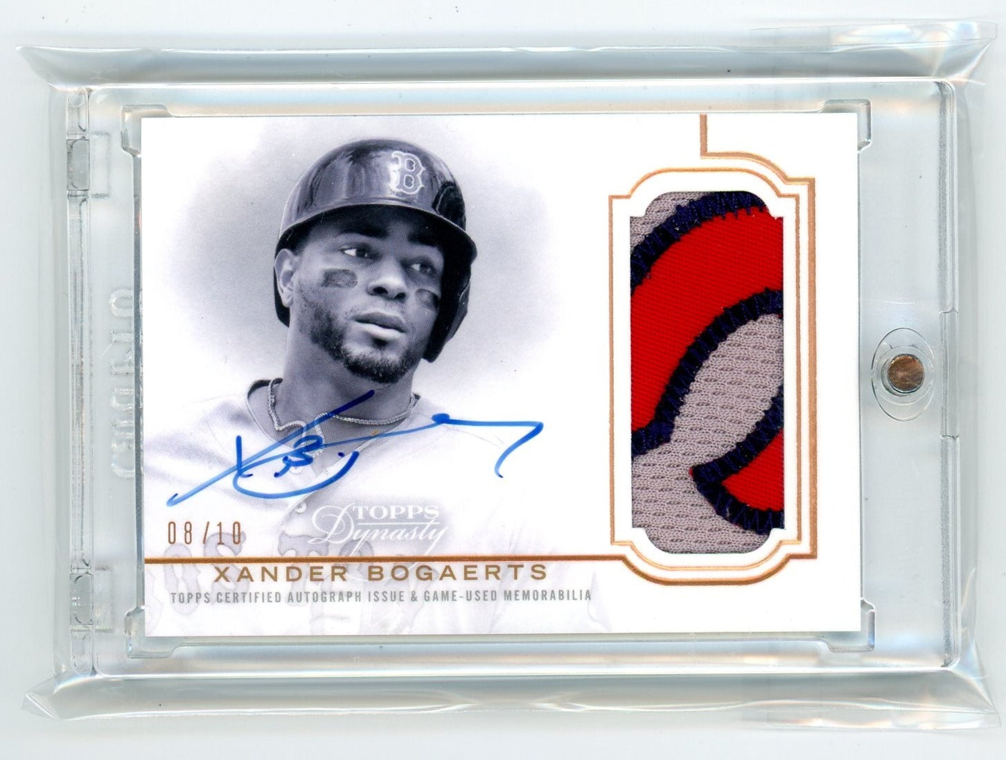 Xander Bogaerts 2020 Topps Dynasty 8/10 Patch Auto – Piece Of The Game