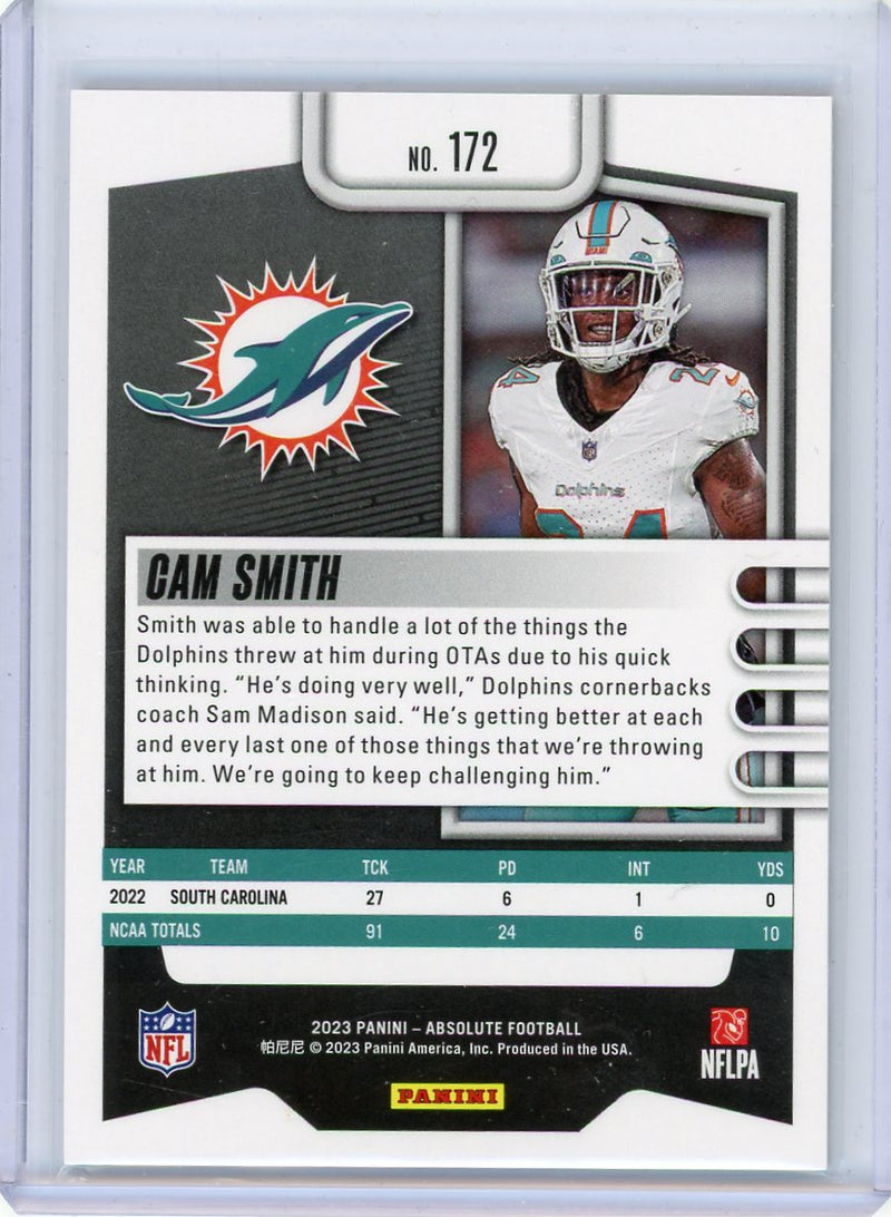 Cam Smith 2023 Panini Absolute gold rookie card 