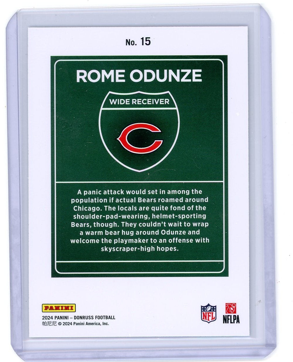 Rome Odunze 2024 Panini Donruss Downtown SP