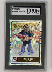 Jared Goff 2016 Panini Donruss The Rookies autograph #'d 24/50 SGC 9.5 AUTO 10