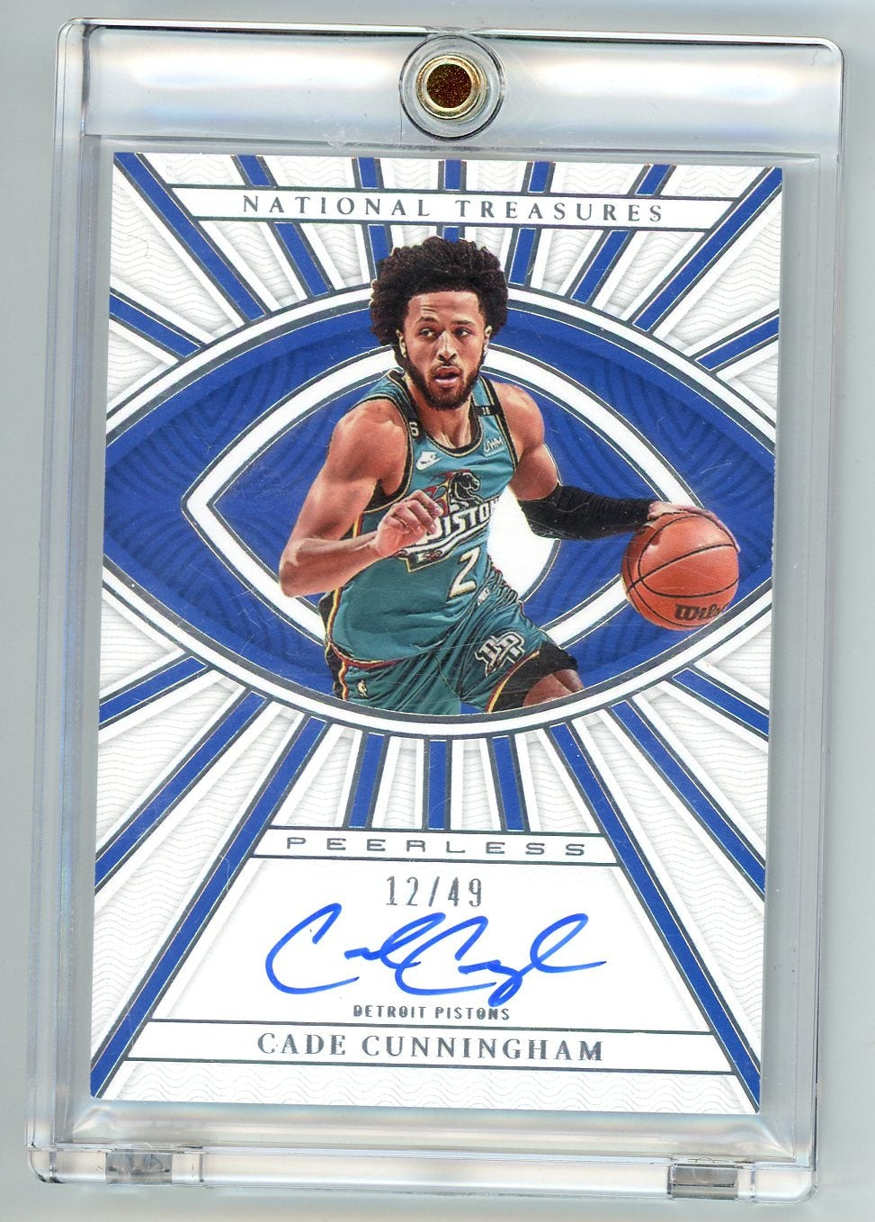 Cade Cunningham 2022-23 Panini National Treasures Peerless autograph #'d 12/49