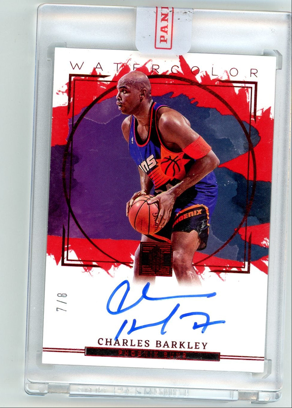 Charles Barkley 2022-23 Panini Impeccable Water Color autograph #'d 7/8