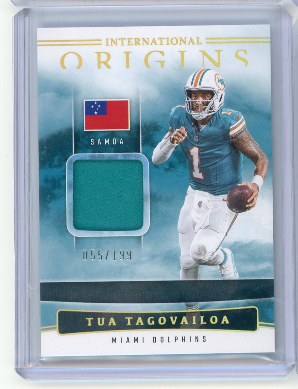 Tua Tagovaiola 2025 Panini Origins International - Samoa - jersey relic #'d 055/199