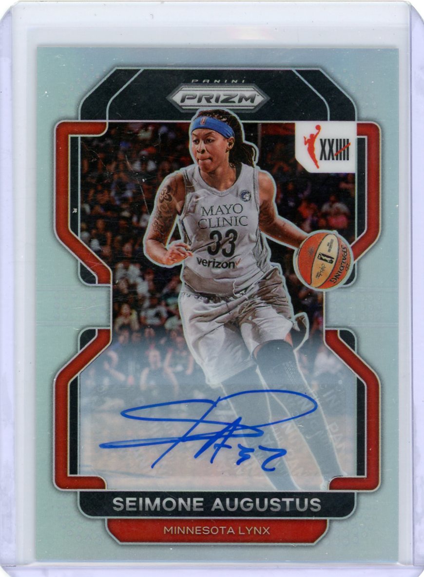 Seimone Augustus 2022 Panini Prizm WNBA silver prizm autograph