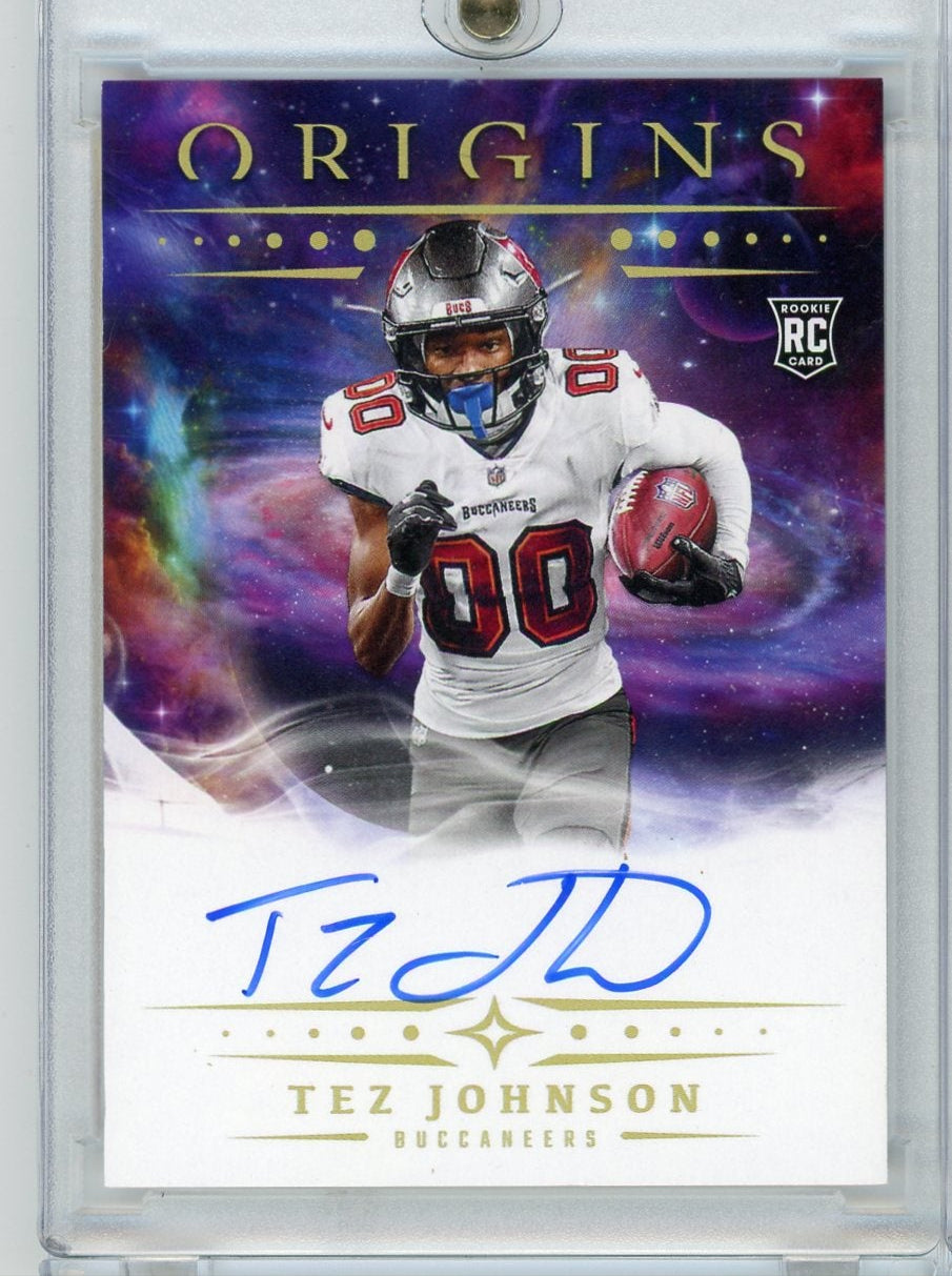 Tez Johnson 2025 Origins Football Rookie Autograph RC