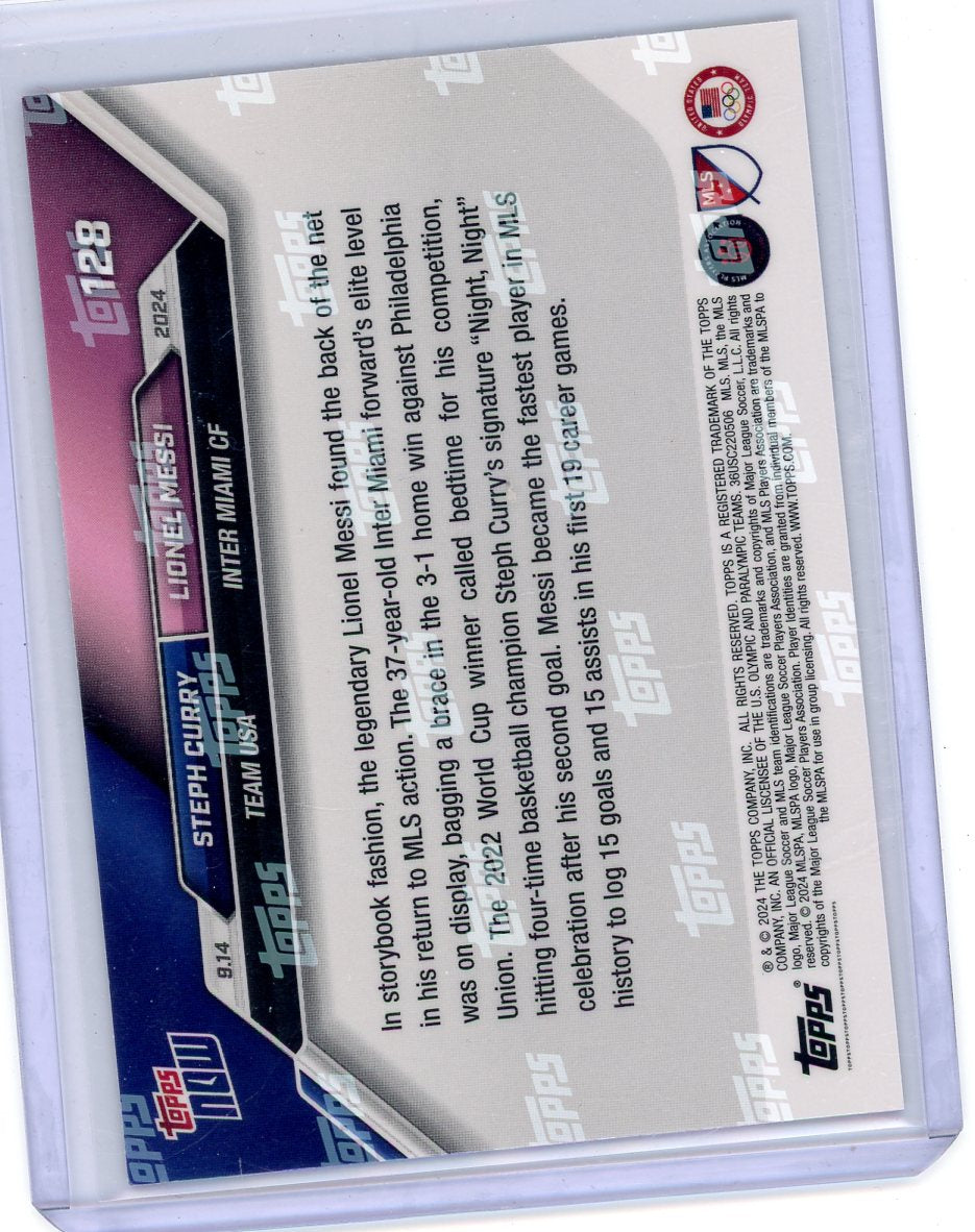 Steph Curry Lionel Messi 2024 Topps NOW #128