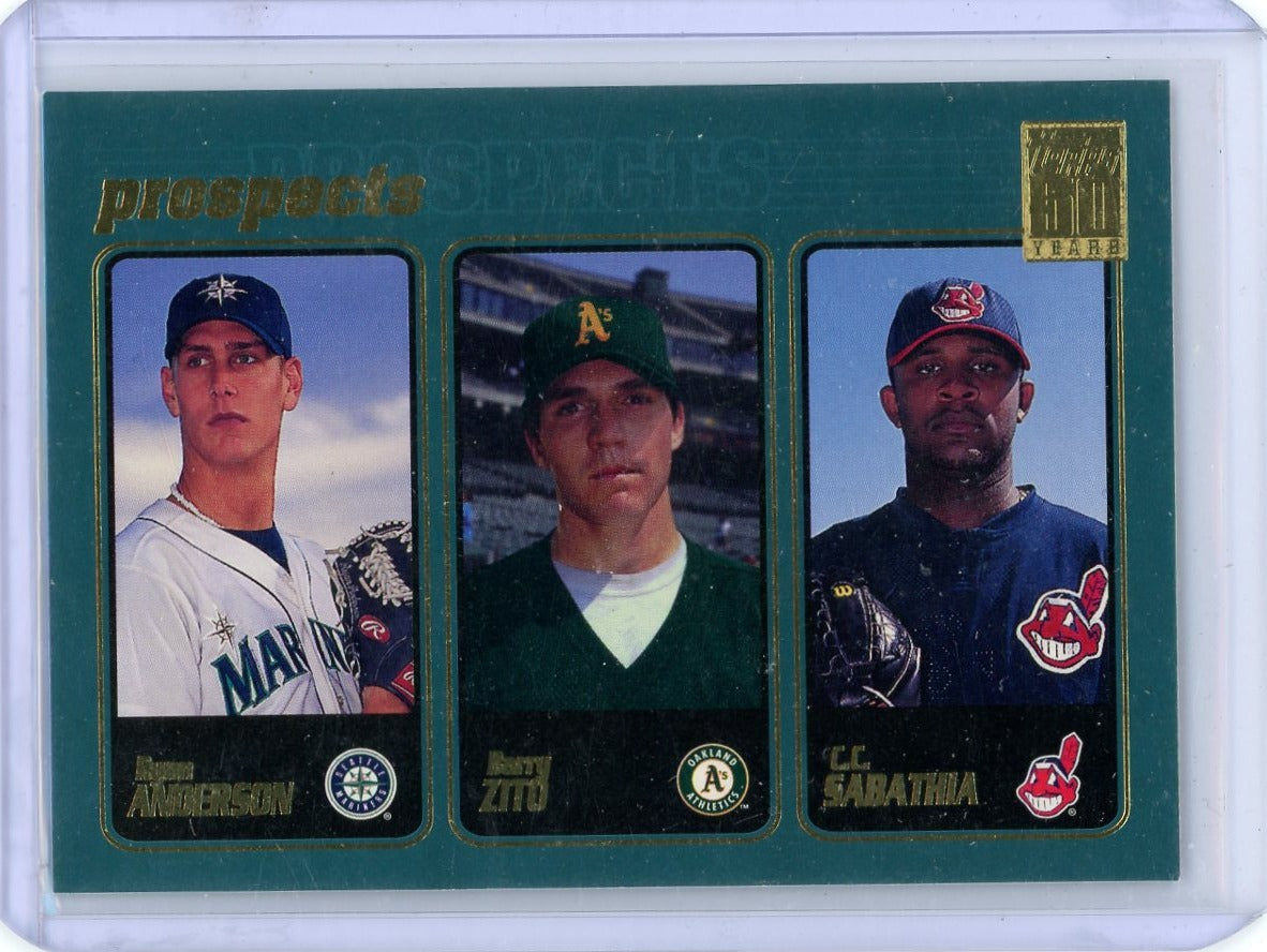 CC Sabathia / Barry Zito 2000 Topps prospects #363