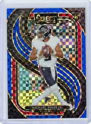 Michael Penix Jr. 2024 Panini Select blue checkerboard prizm rc #'d 073/175