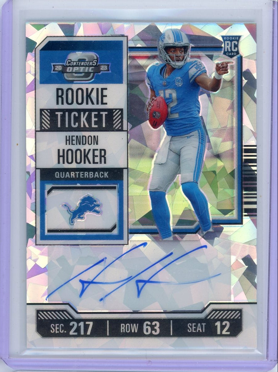 Hendon Hooker 2023 Panini Contenders Optic autograph rookie ticket cracked ice prizm #'d 17/22