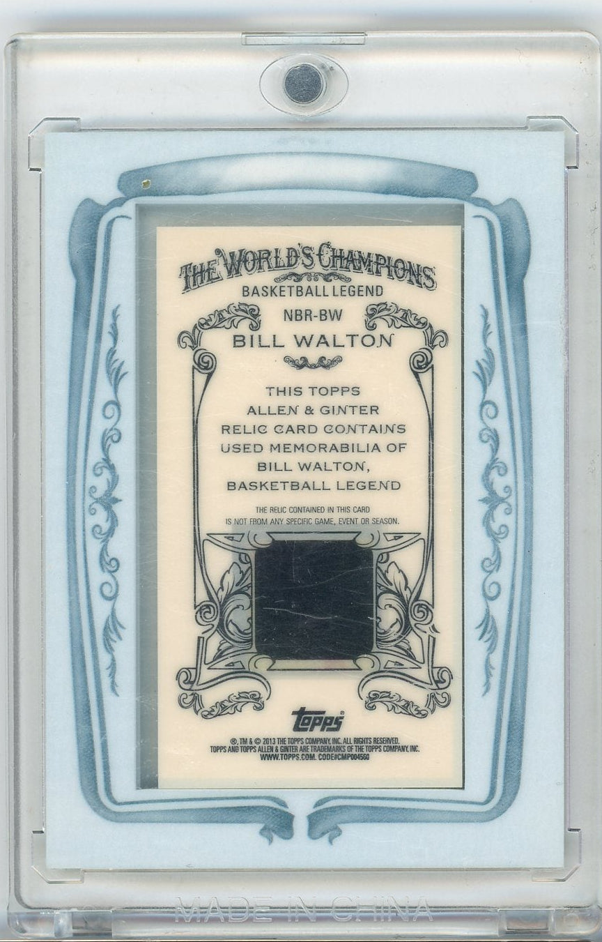 Bill Walton 2013 Topps Allen & Ginter mini frame relic