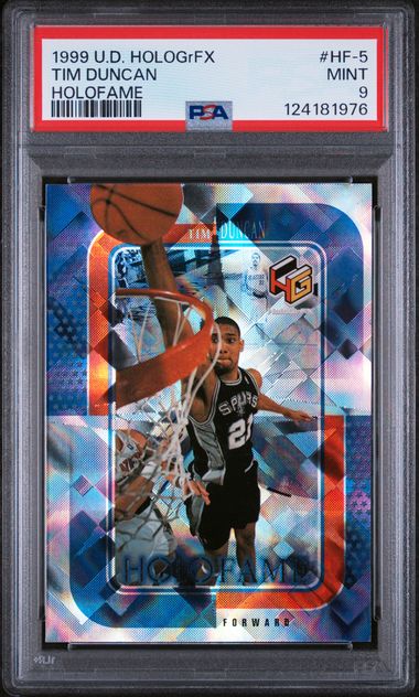 Tim Duncan 1999 Upper Deck HoloGrFx Holofame PSA 9