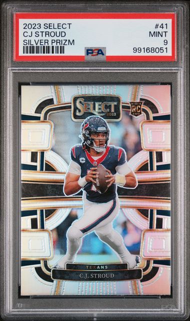 CJ Stroud 2023 Panini select silver prizm rookie card PSA 9