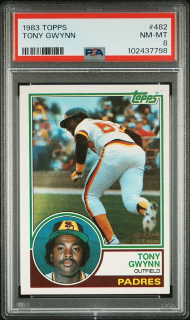 Tony Gwynn 1983 Topps rookie card #482 PSA 8
