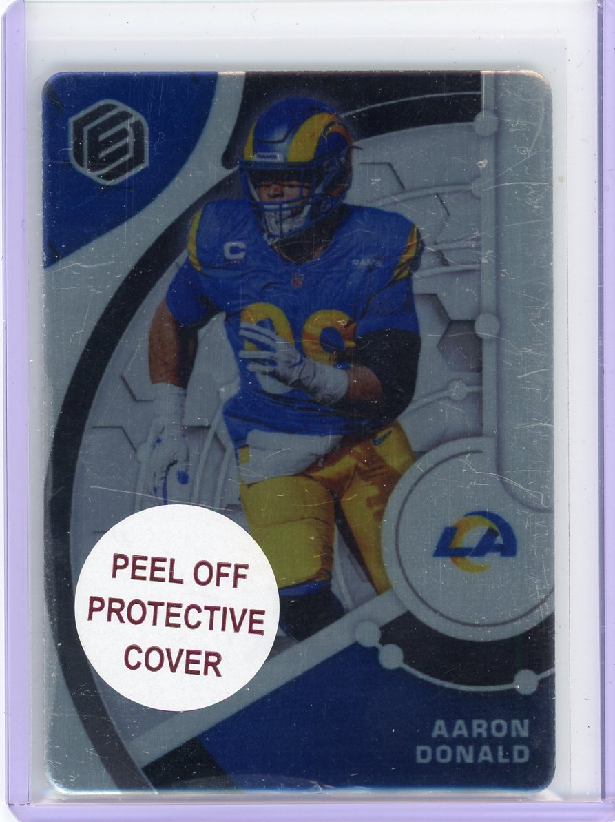 Aaron Donald 2022 Panini Elements Metal Card W/ Protective Coating #'d 76/199