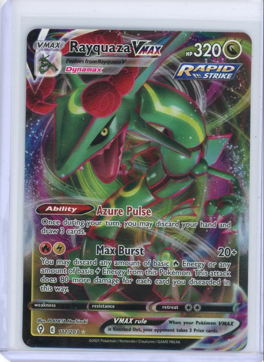 Raqyuaza Vmax Pokémon Evolving Skies Ultra Rare #111/203