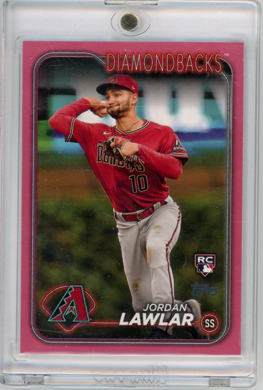 Jordan Lawler 2024 Topps Mother's Day Pink Jersey #10/50