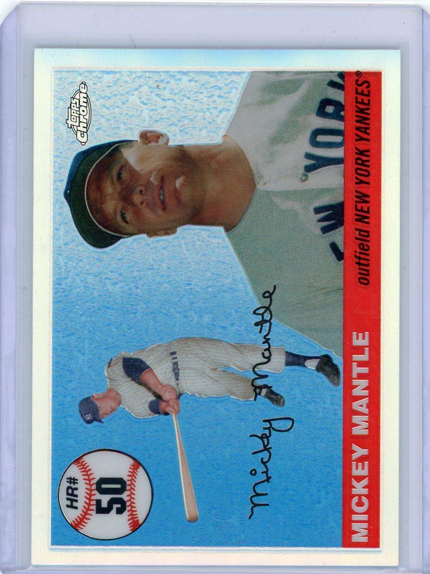 Mickey Mantle 2006 Topps Chrome #50 HR refractor #'d 176/500