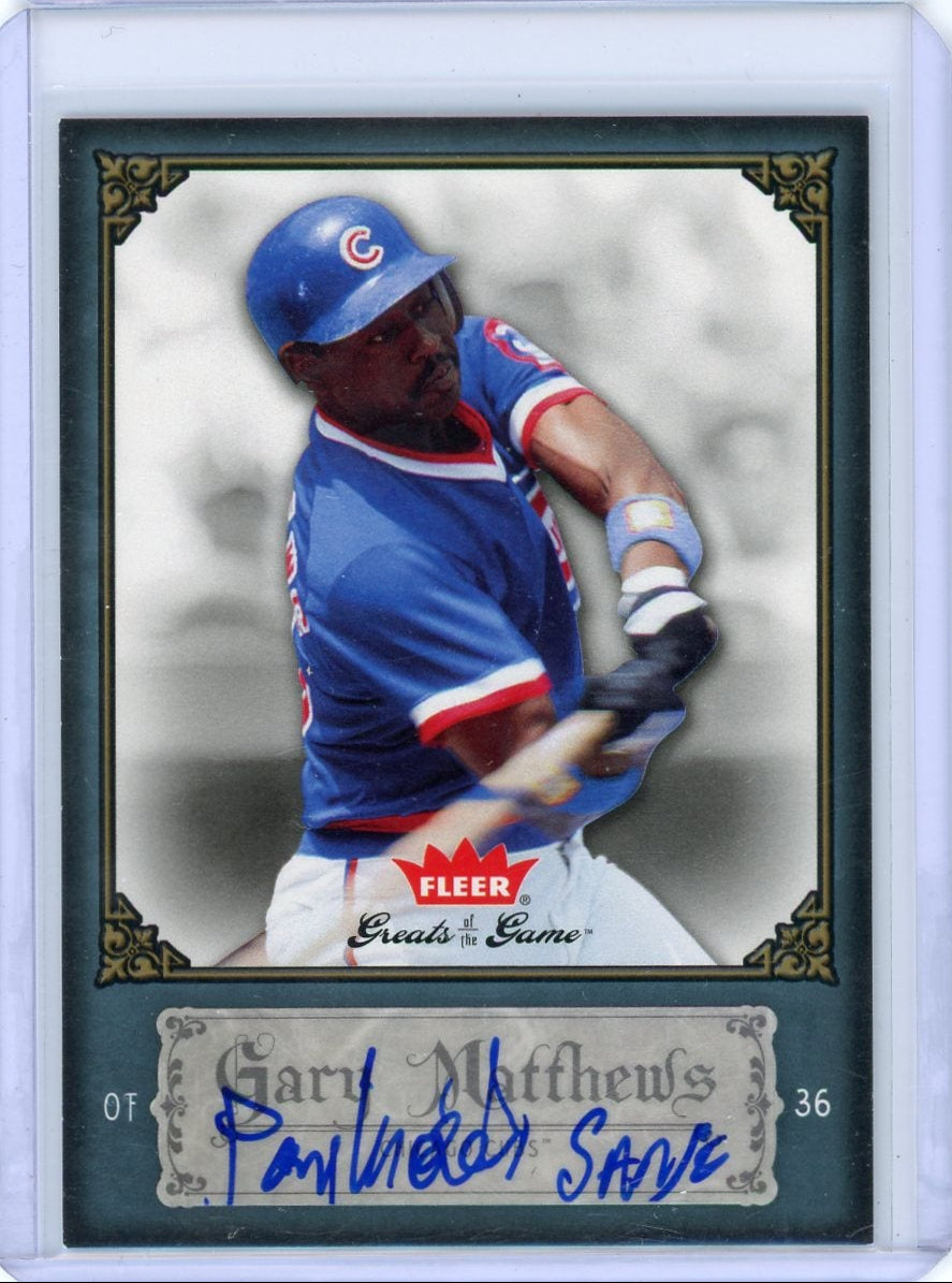 Gary Matthews 2006 Fleer Greats of the Game Nickname autograph
