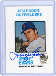 Dwight Evans 2001 Topps Archives '73 Rookie Outfielders autograph