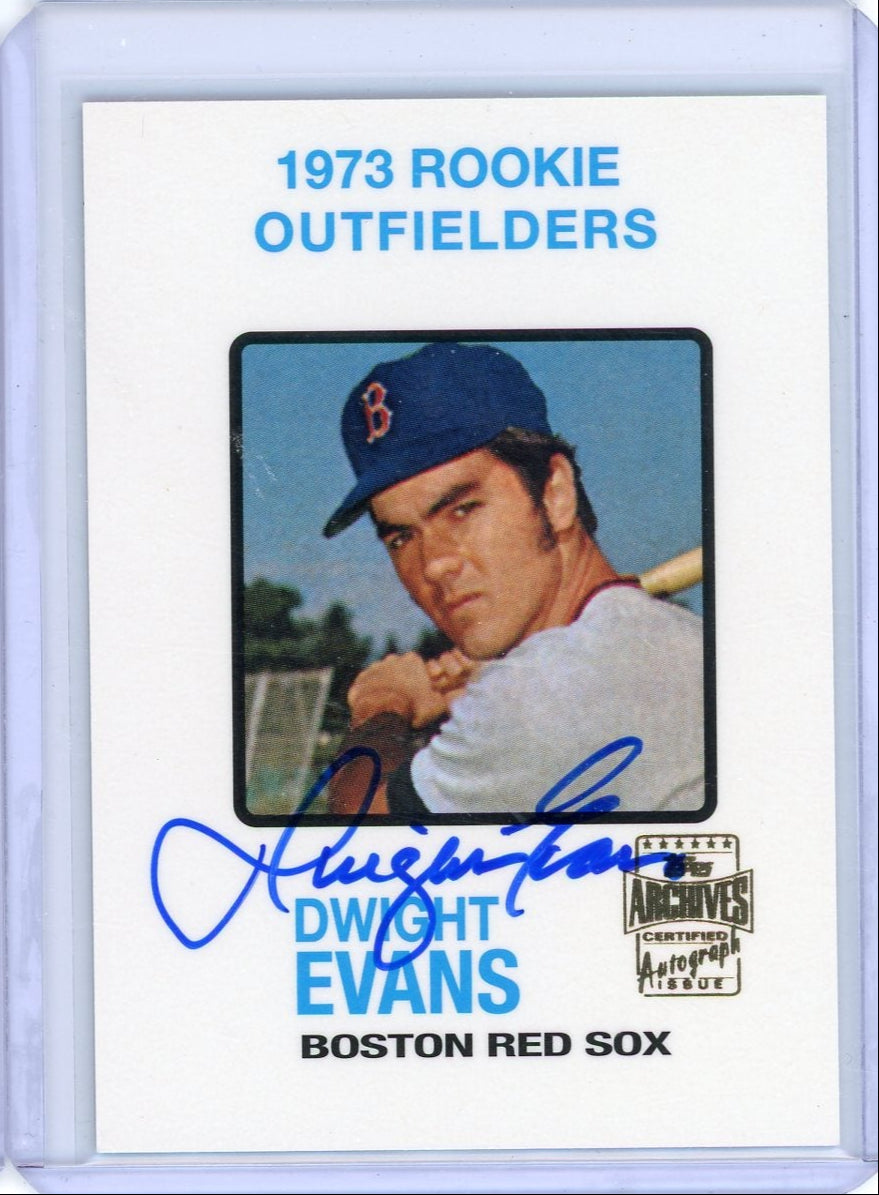 Dwight Evans 2001 Topps Archives '73 Rookie Outfielders autograph